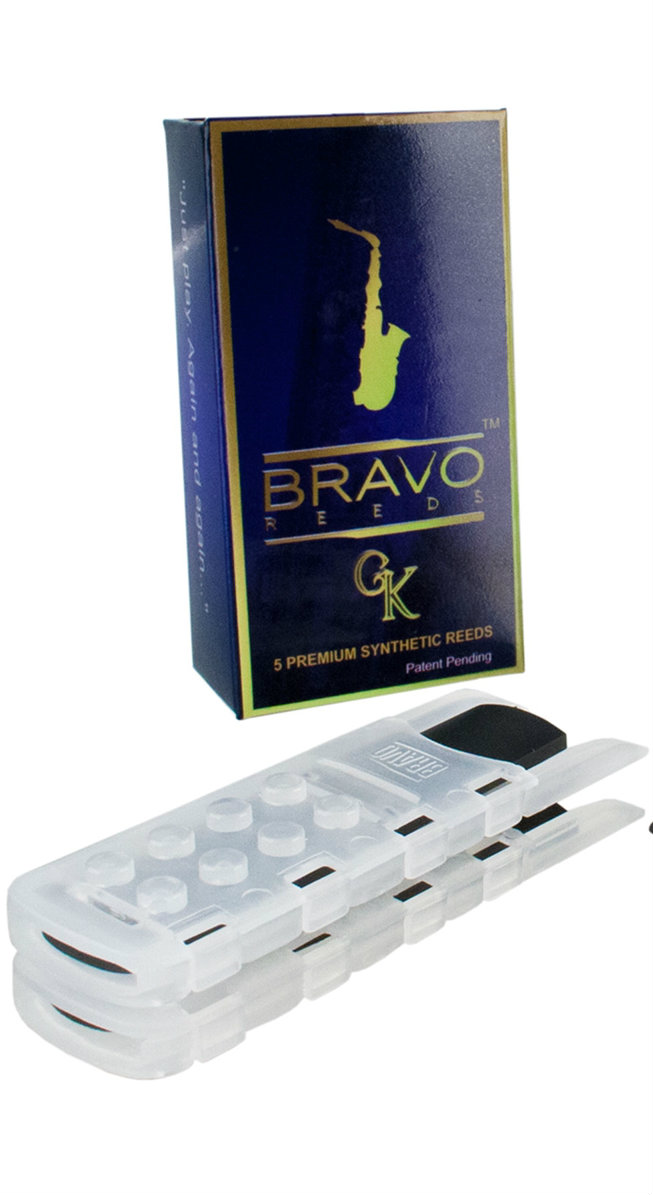 Model BR-TS25 Box of 5 Bravo Synthetic Reeds for Tenor Saxophone-Strength 2.5 
