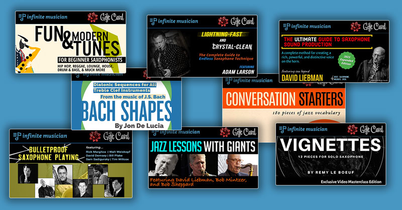 NEW: Gift Cards for All Sax and Jazz Courses